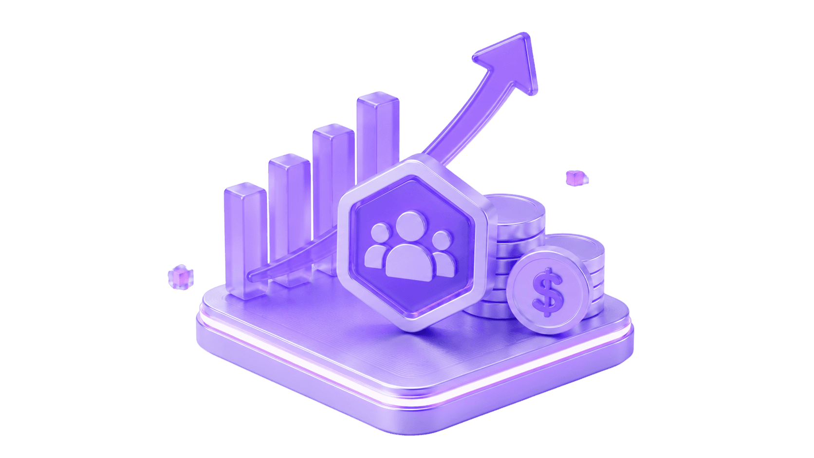 Partner payout and statistics illustration